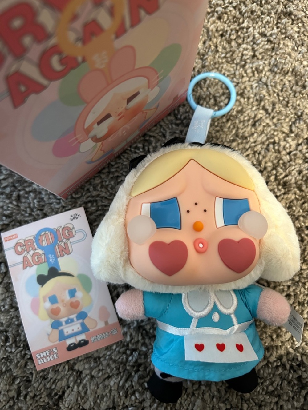Popmart CryBaby Crying Again Plush Keychain